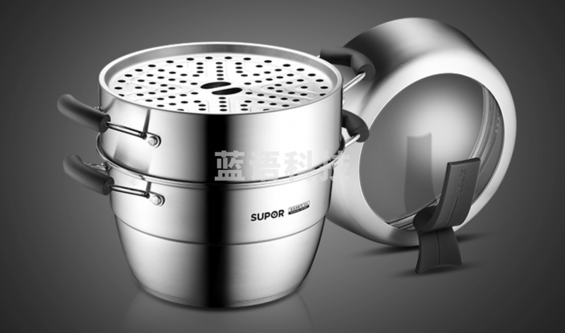 巧易取三层不锈钢复底蒸锅.可立盖SZ26V2