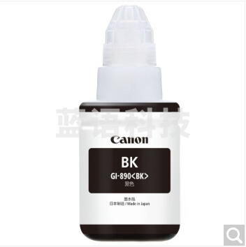佳能(Canon)GI-890 BK 黑色墨水瓶(适用G4810/G3812/G3810/G3800/G2800/G2810)