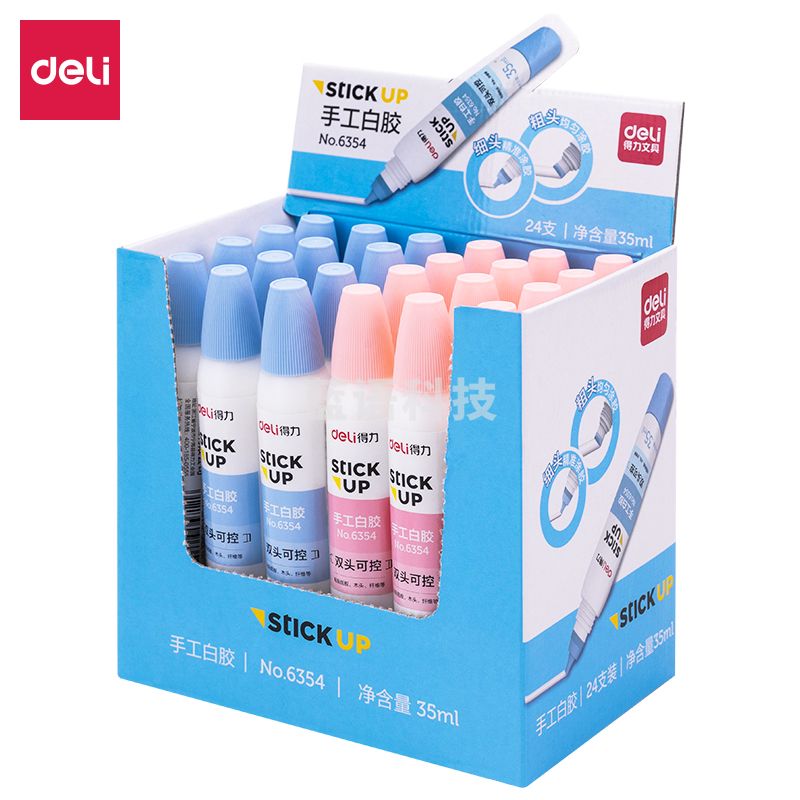 得力(deli)6354双头手工胶水(混)(瓶)