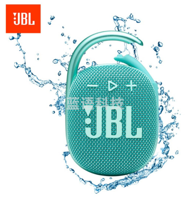 JBL CLIP4 无线音乐盒四代 蓝牙便携音箱 低音炮 户外迷你音箱 防尘防水 超长续航 一体卡扣 薄荷青