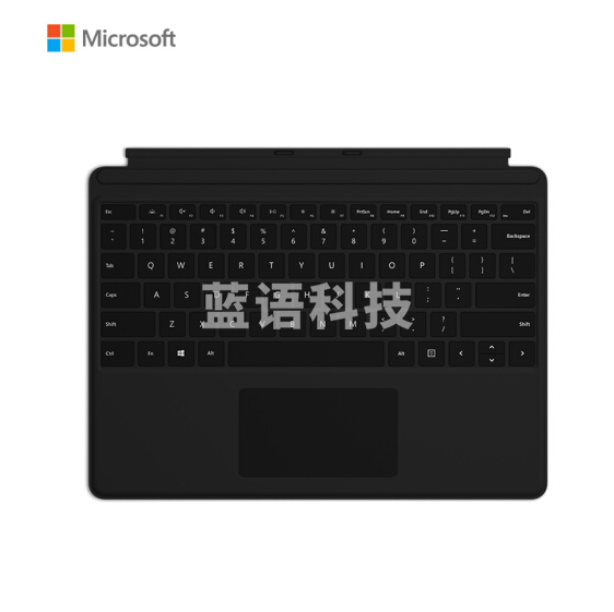 微软 Surface Pro 9/Pro 8 键盘盖 典雅黑 磁吸易拆卸 聚氨酯材质 磨砂手感 键盘背光灯+玻璃精准式触控板