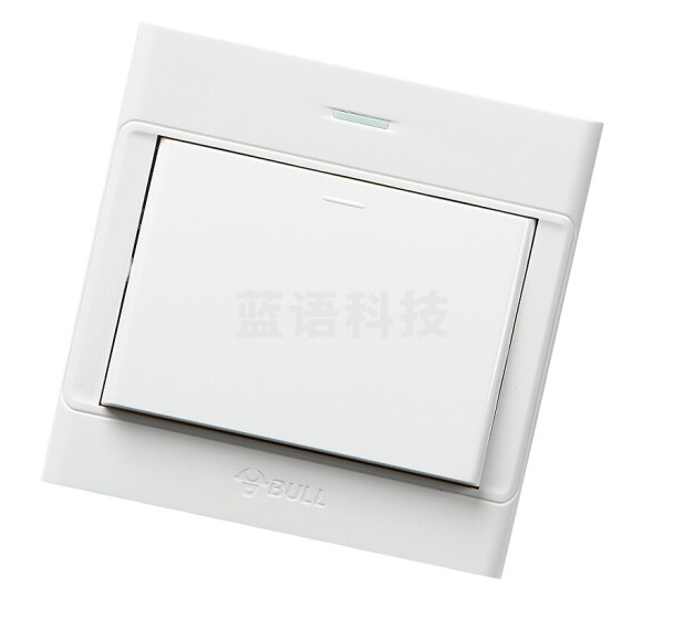 公牛(BULL) 公牛明装开关插座面板 门铃开关面板 一位有声开关楼梯门铃开关插座G09