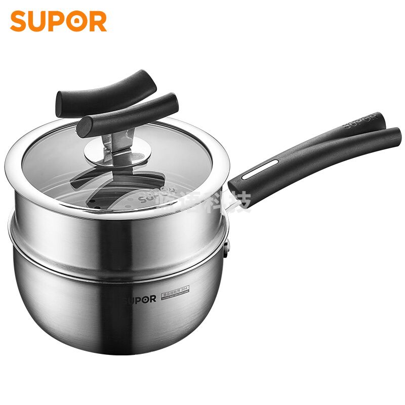 苏泊尔CT16JA1 X晶盾不锈钢汤蒸多用锅 16cm