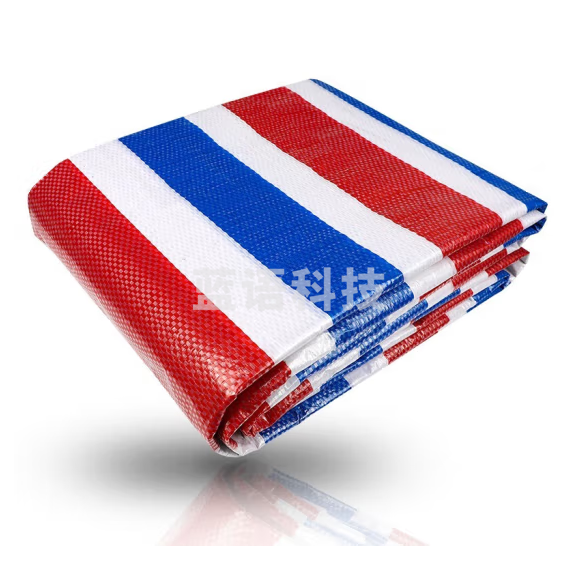 彩条布4*50米 户外防雨布防水布加厚塑料布篷布防汛苫盖