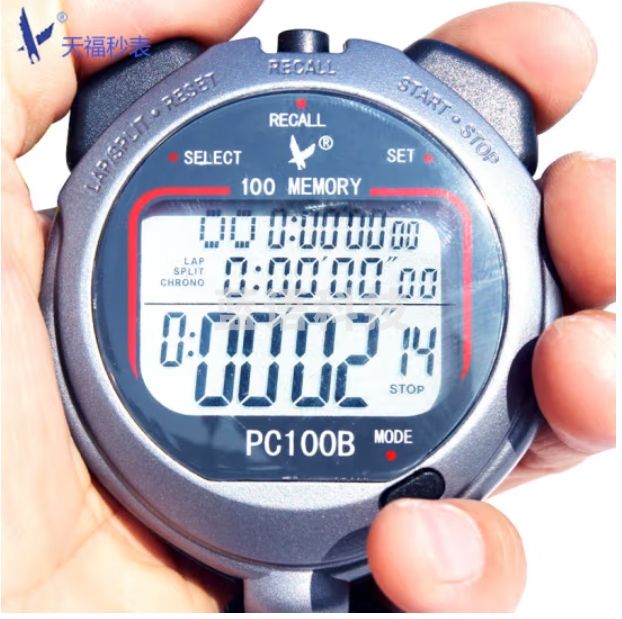 天福 秒表计时器 三排100道PC100B