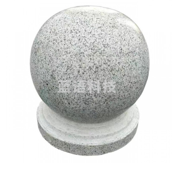 石球路障  挡车石大理石圆球  石墩子  直径40厘米  货号：JC