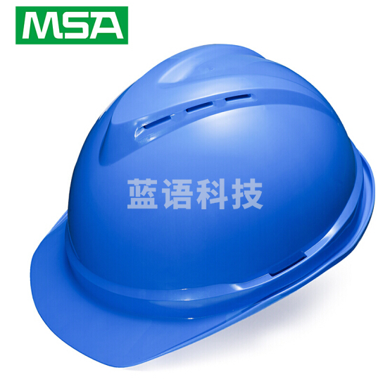 梅思安 V-Gard500 PE 豪华型透气安全帽(蓝色）10146615
