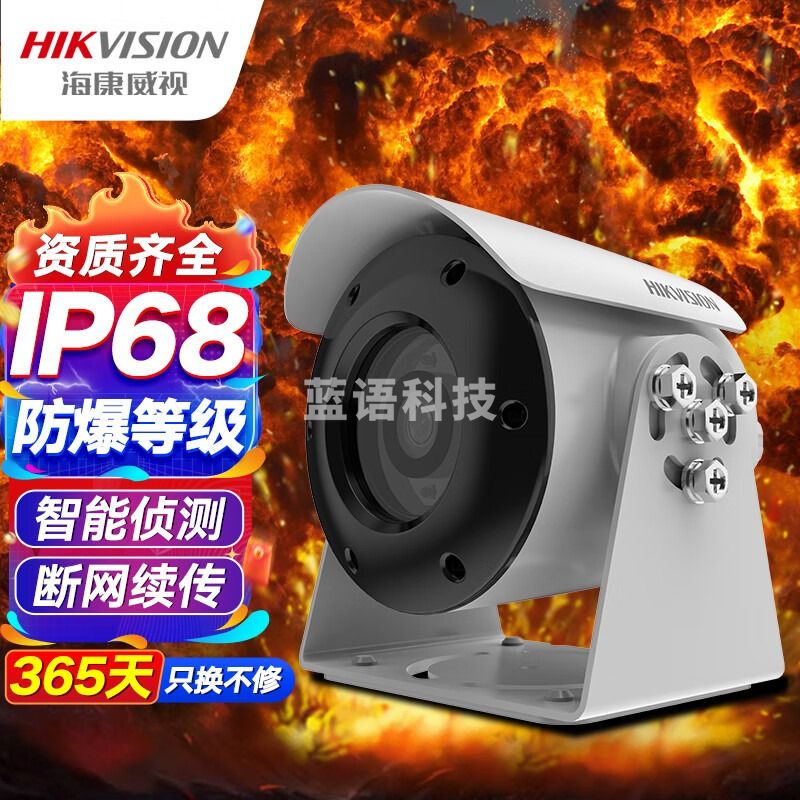 海康威视 防爆监控摄像头200W高清室内外摄像机监控器POE供电手机远程 DS-2XE3026FWD-I(4mm)(B)