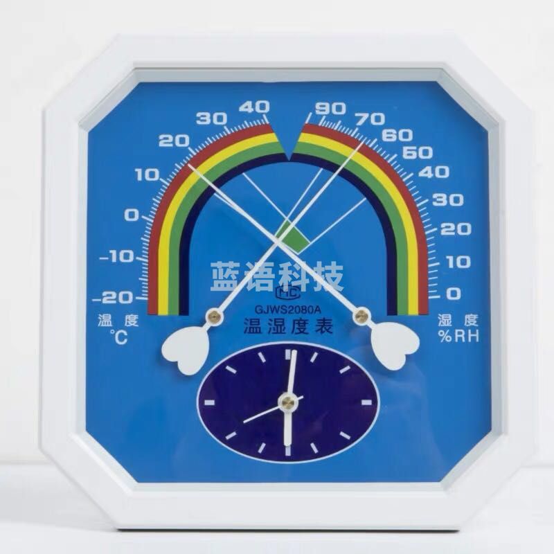 巨联（JULIAN） 200*200*16mm 八角指针式干温湿度计壁挂式温湿度表