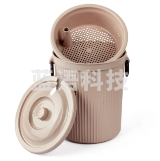 巨联功夫茶具塑料茶水桶茶桶茶渣桶排水桶带盖滤茶桶茶叶垃圾桶茶具桶高27cm桶口直径25cm Jd.5个起售 (偏远区域下单前请电话咨询)