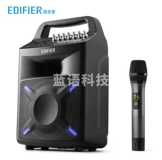 漫步者 （EDIFIER） PP506 6.5英寸专业级便携移动音响 蓝牙手提音箱 会议音响 黑色（含一支话筒）