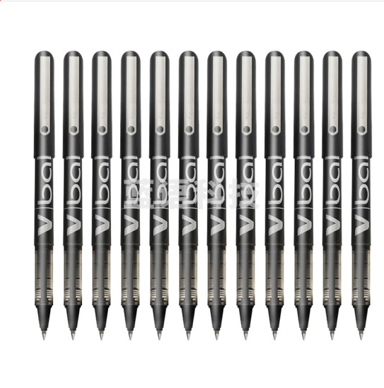 日本百乐 BL-VB5 黑色 直液式走珠笔中性笔签字笔 0.5mm 12支装