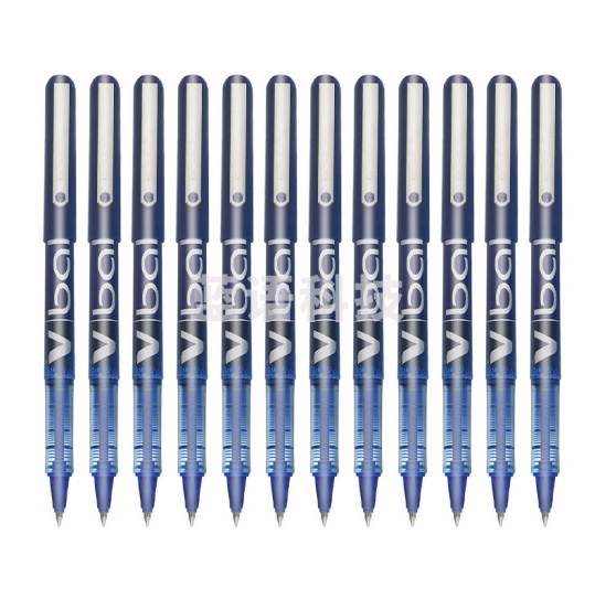 日本百乐 BL-VB5 蓝色 直液式走珠笔中性笔签字笔 0.5mm 12支装
