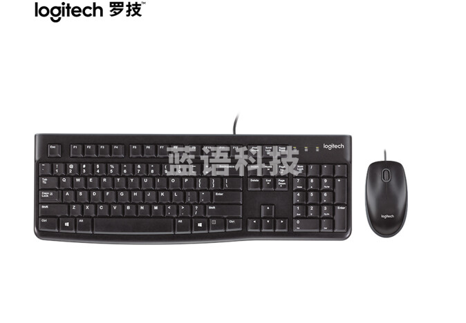 罗技(Logitech)MK120 键鼠套装 有线键鼠套装 办公键鼠套装 电脑键盘 USB即插即用 全尺寸 黑色