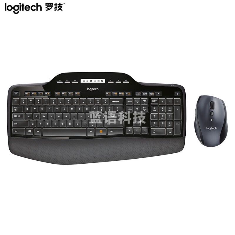 罗技(Logitech)MK710无线键鼠套装 办公键鼠套装 全尺寸 黑色  (