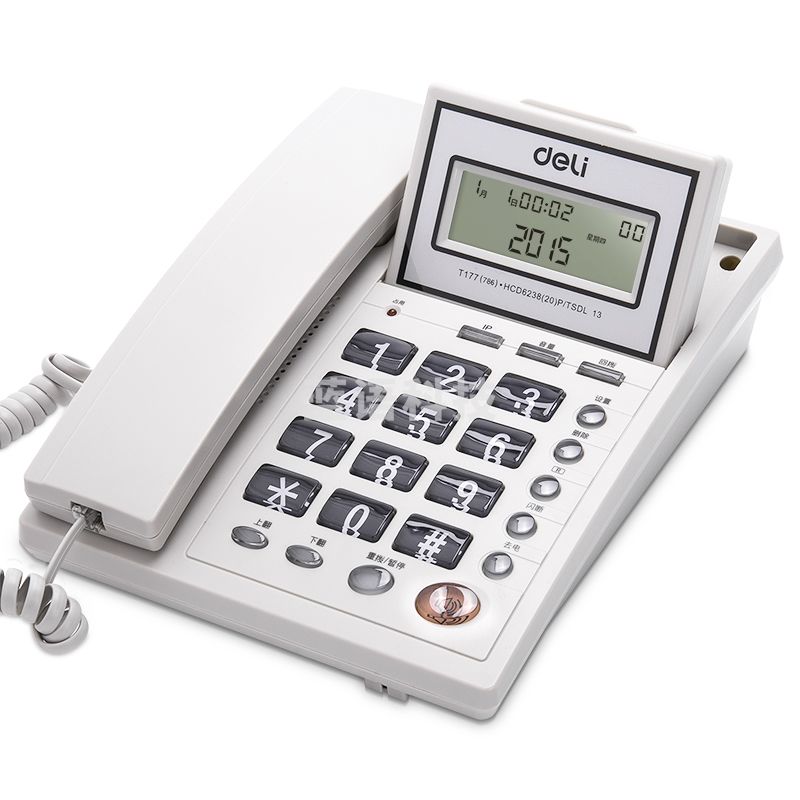 得力(deli)786电话机(灰白)(台).