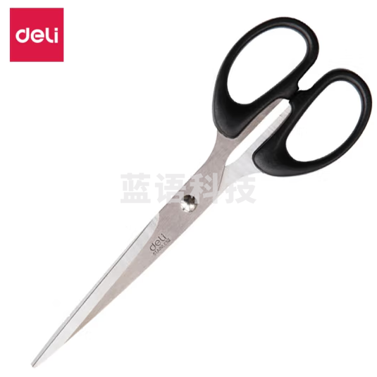得力(deli)6009 家用办公室厨房儿童手工裁缝锋利不锈钢剪刀 颜色随机(1把)