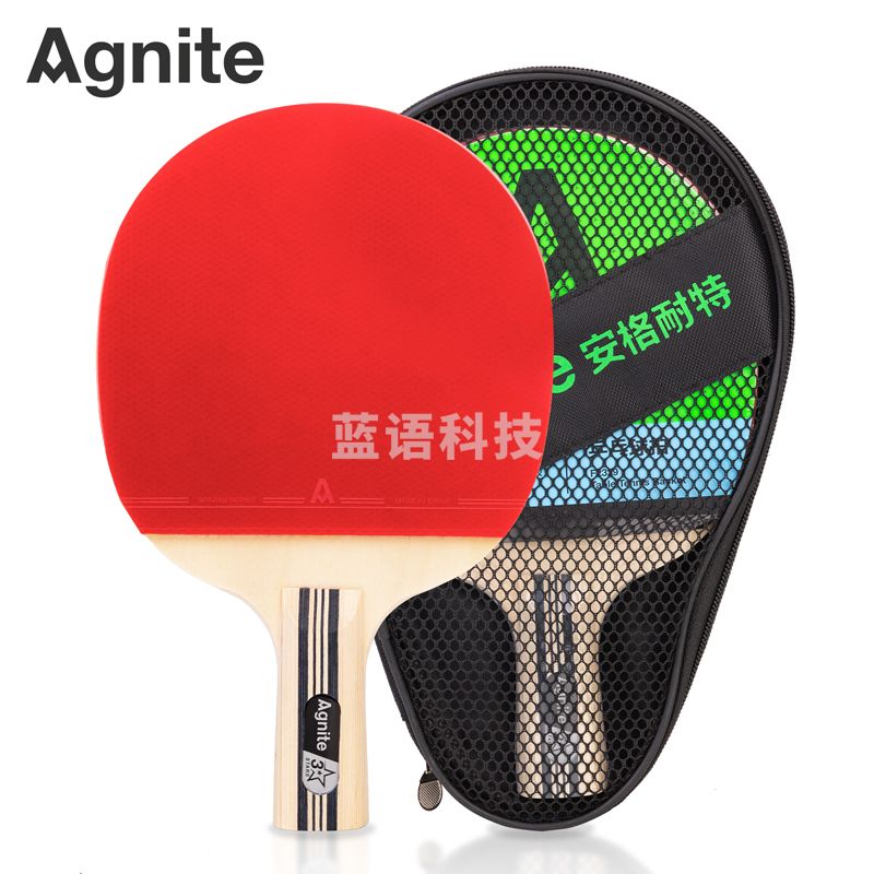 安格耐特F2329三星乒乓球拍(红+黑)(直拍)(单支装)