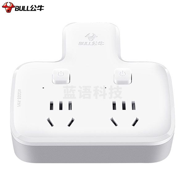 公牛（BULL） 2位分控插座 GN-96023 转换插头/品字形一转二插座/无线转换插座/电源转换器