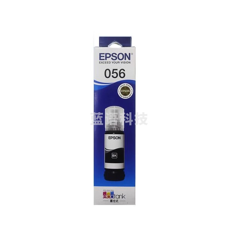 爱普生(EPSON)原装056黑色墨水(C13T09E180) 适用L18058/L8058打印机 颜料墨水 约3600页