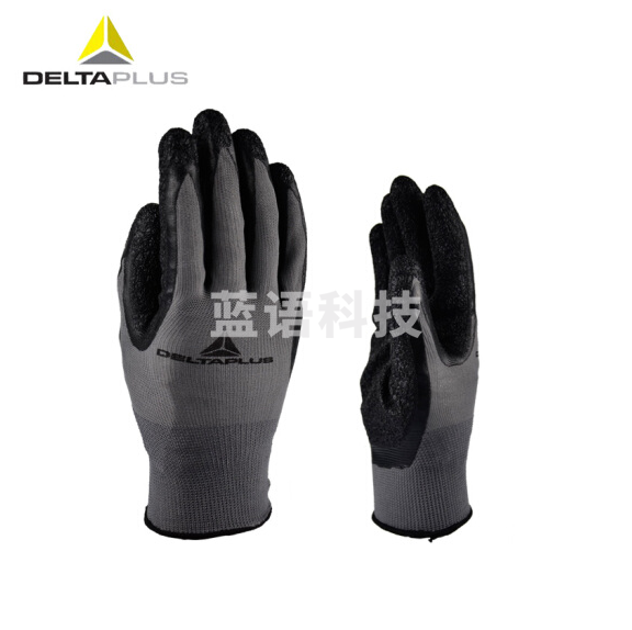 代尔塔 201630 乳胶涂层手套 涤纶防滑 透气 弹性 抓握性强 耐磨抗撕裂
