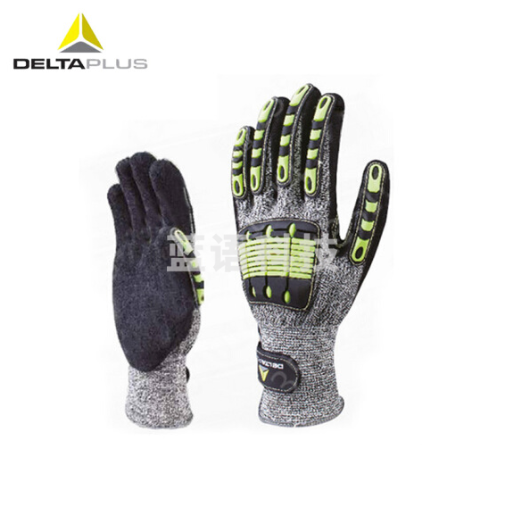 代尔塔 209910 户外防撞击高空作业高强度橡胶防护手套