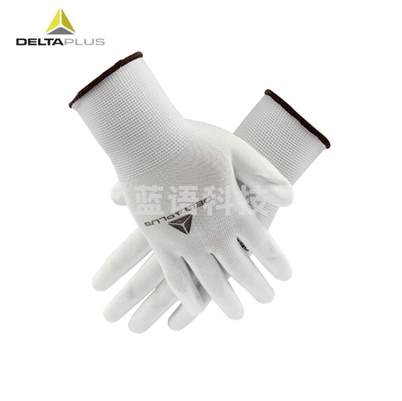 代尔塔  201704 PU精细操作手套 13针涂掌手套 掌背透气 弹性袖口
