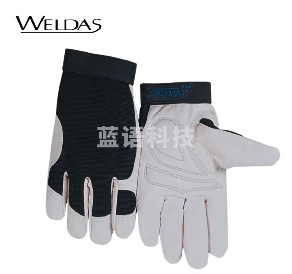 威特仕 10-2670 雄蜂王羊皮机械师手套有抗油防潮赛车手手套舒适灵活白色 1副