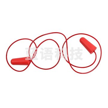 代尔塔 103106 带线PU耳塞 CONICCO200 红色 5盒/箱 耳部防护