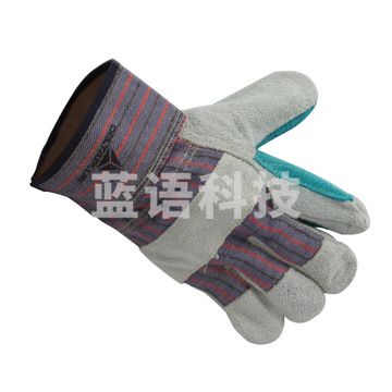 代尔塔 204208 凯夫拉A级牛皮手套 DS208/10 混色 12副/打 手部防护