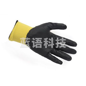 代尔塔 201810 水基PU无硅无DMF操作手套 VV810/9 黄色 12副/打