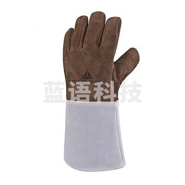 代尔塔 205250 高端全牛皮加长凯夫拉焊工手套 TER250/9 棕色 12副/打