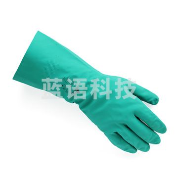 代尔塔 201801 经济型丁腈防化手套 VE801/8 绿色 12副/打