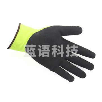 代尔塔 201753 乳胶发泡防寒手套 VV735/10 黄色 12副/打