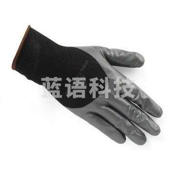 代尔塔 201716 丁腈精细3/4涂层操作手套 VE715/9 灰色 12副/打