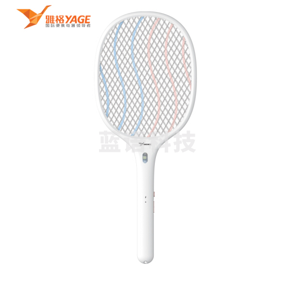 雅格 YG-D112 电蚊拍带LED照明USB充电式家用灭蚊拍灭蚊虫蚊子拍驱蚊灭蚊器苍蝇拍