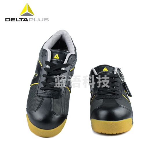 代尔塔 301341 防砸防刺穿牛筋外底防滑透气劳保鞋 黑色