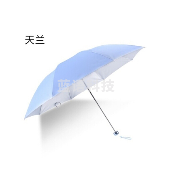 天堂伞 银胶高密聚酯三折超轻晴雨伞太阳伞防汛 336T
