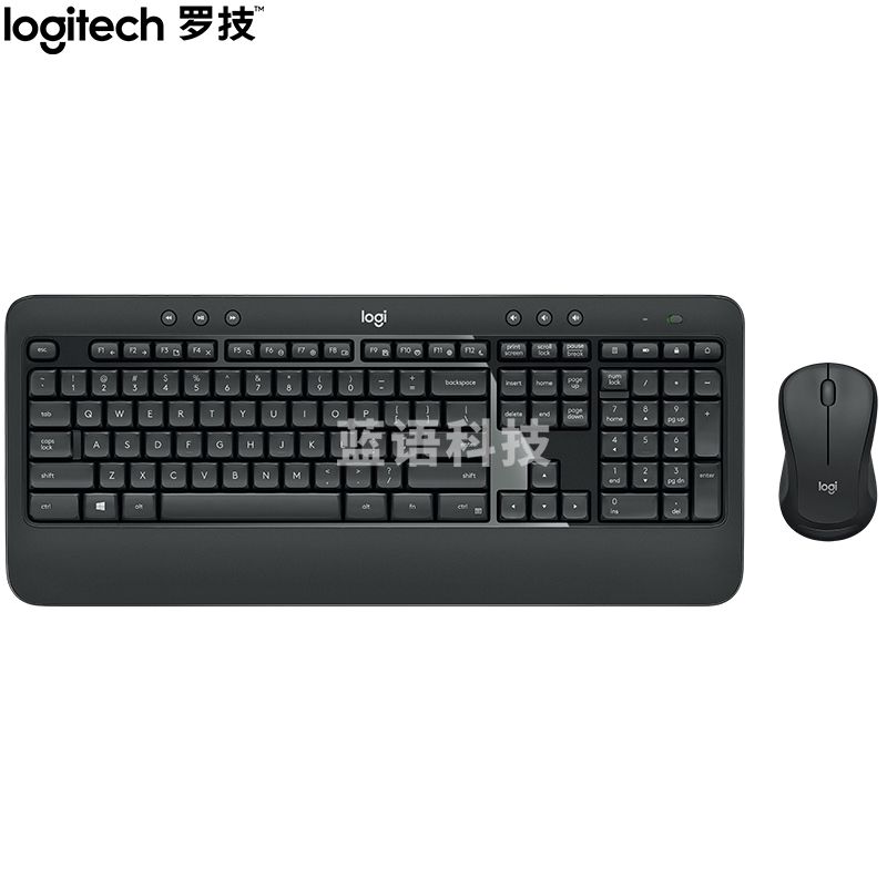 罗技（Logitech）MK540 无线键鼠套装 黑色 防泼溅 优联 舒适掌托 MK520升级版