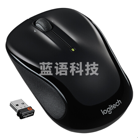 罗技(Logitech)M325s 鼠标 无线鼠标 办公鼠标 对称鼠标 优联 黑色 带无线2.4G接收器