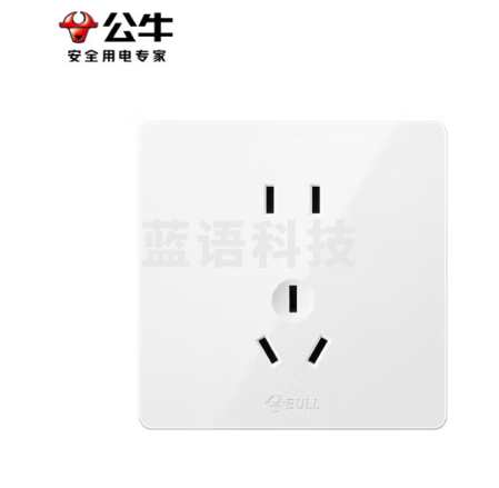 公牛(BULL)开关插座 G12系列 二孔10A三孔16A空调86型插座面板G12Z227S 白色