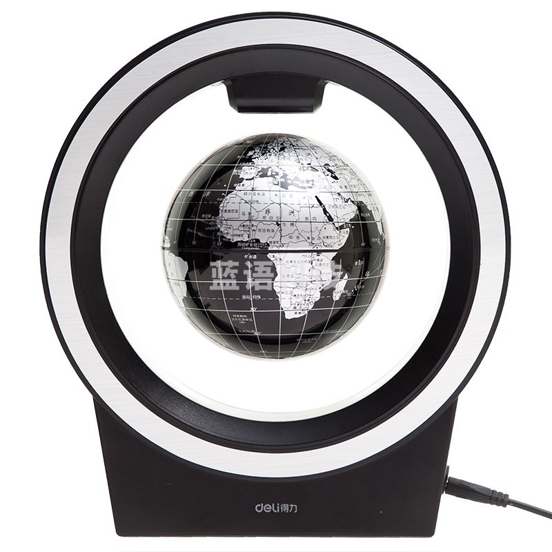 得力(deli) 2223 4寸磁悬浮地球仪10.6cm(黑色)(台)