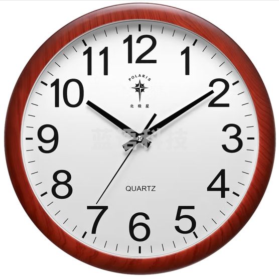北极星(POLARIS)15英寸现代石英钟 木纹(NPX)