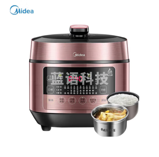 美的(Midea)电压力锅5升 双钢胆 IH电磁加热电压力煲 浓香变压电高压锅 MY-YL50P663