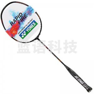 尤尼克斯 NF-170 羽毛球拍疾光全碳素轻量速度型单拍黑橙已穿24磅附手胶