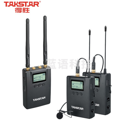 得胜(TAKSTAR)SGC-200W 无线小蜜蜂麦克风领夹式摄像机收音话筒单反采访录音手机直播vlog收音 双麦