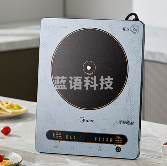 美的(Midea) 电磁炉带锅套装 家用大功率 电磁灶电火锅一体 柴火灶电磁灶电池炉2200W大火力 MC-22MB01 蓝色 配汤锅