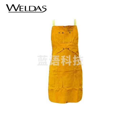 威特仕 / WELDAS 44-2136 金黄色纯牛皮护胸围裙 91cm电焊烧焊专用防火耐磨隔热围裙 1件