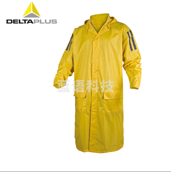 代尔塔连体雨衣407007 双侧反光条雨衣