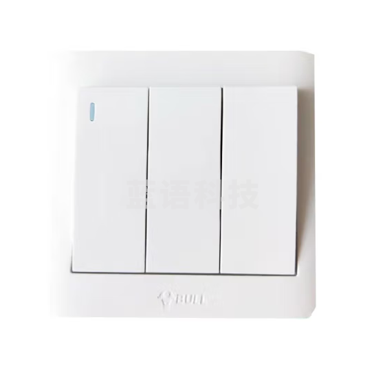 公牛 开关86型G32K311白色 守护三开单控带荧光开关面板10A